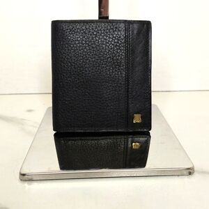 Lanvin Black Leather Slim Bifold Wallet